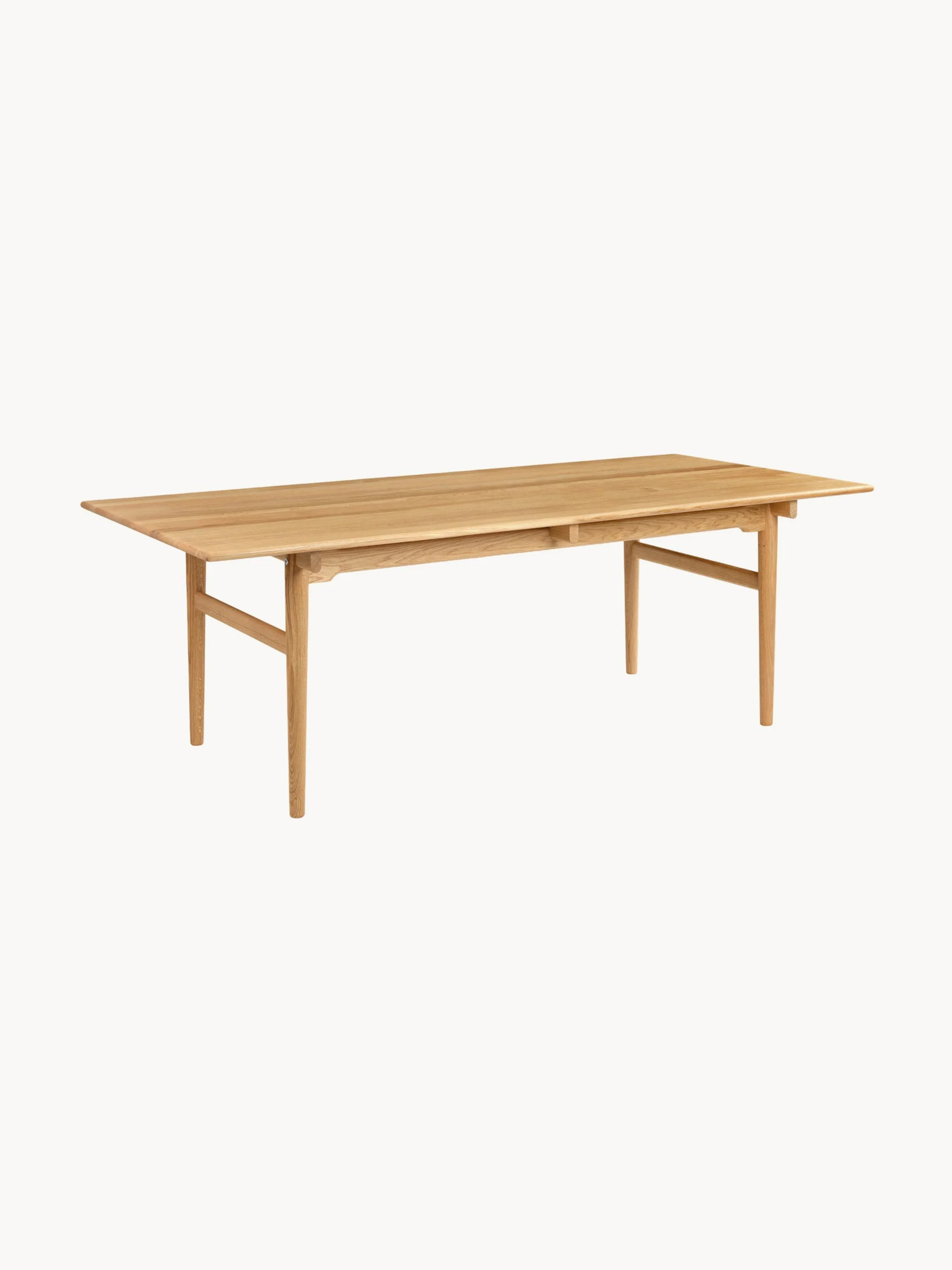 Eettafel CH327 van eikenhout, 248 x 62 cm