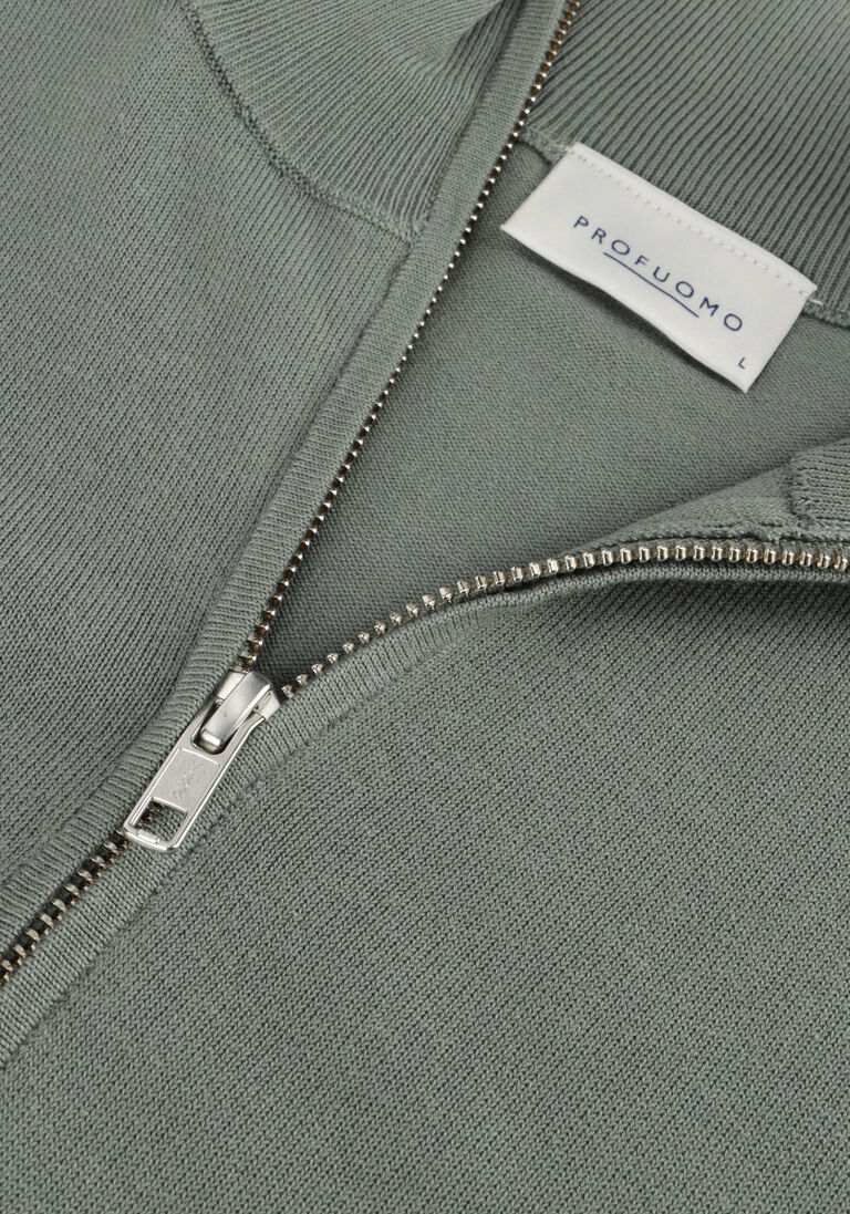 PROFUOMO groene profuomo trui pullover half zip