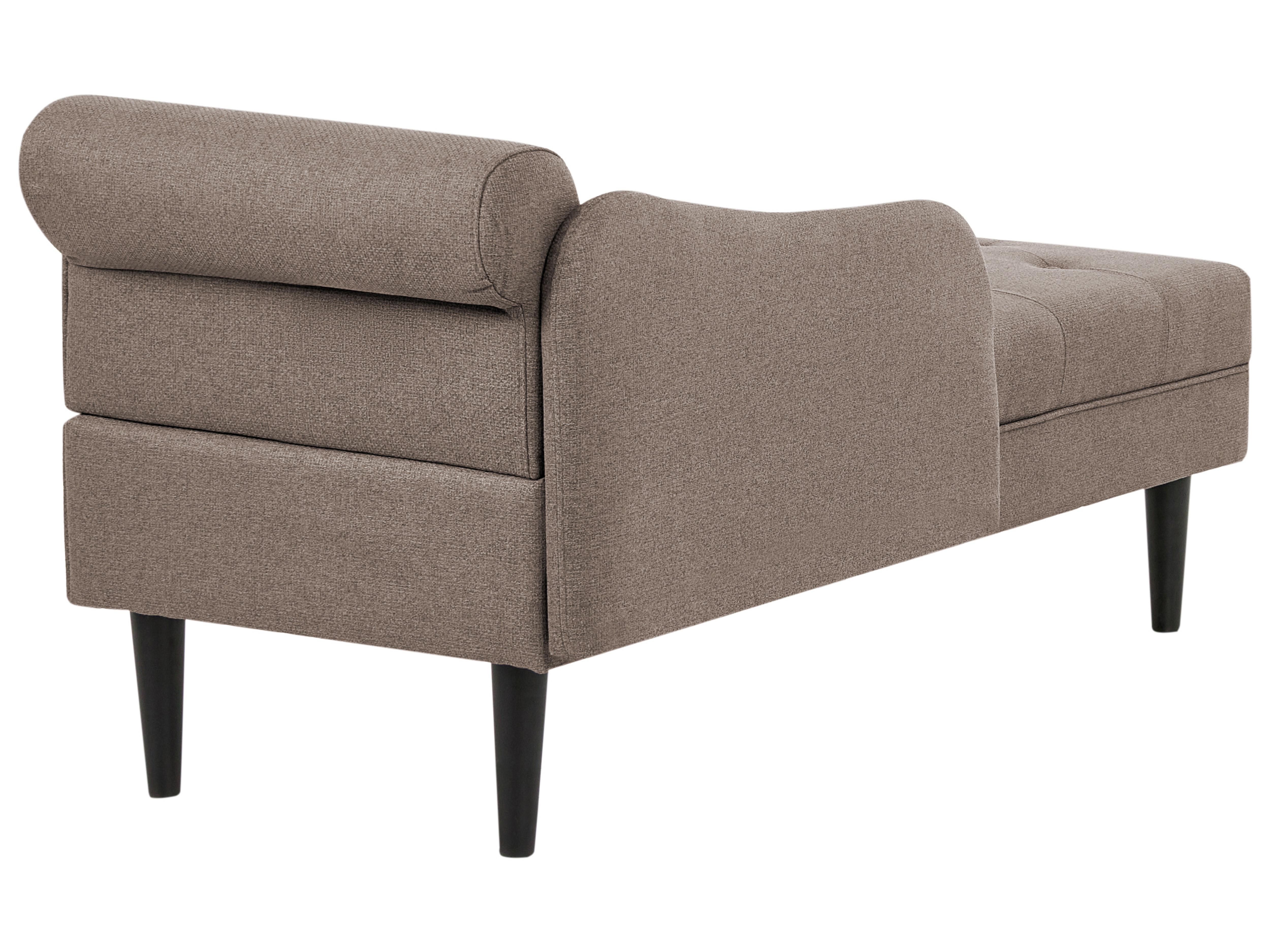 Rechtszijdige chaise longue YVOIRE Stof Taupe