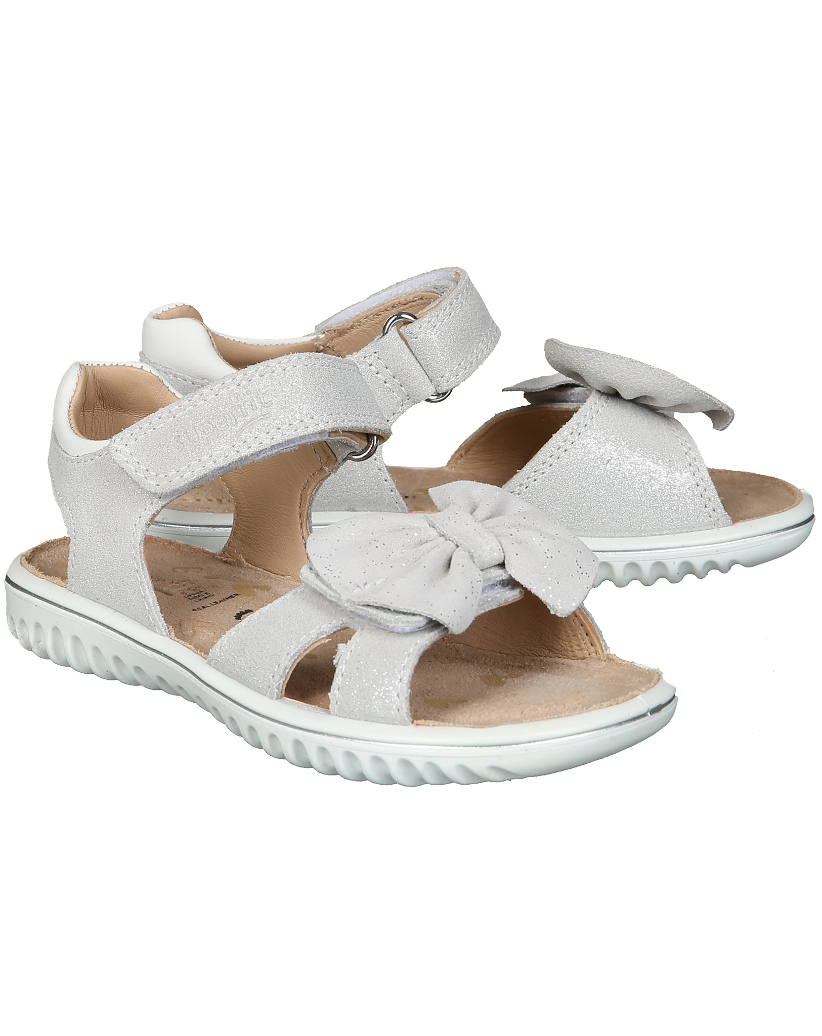 Leder-Klettsandale SPARKLE LOOP in offwhite