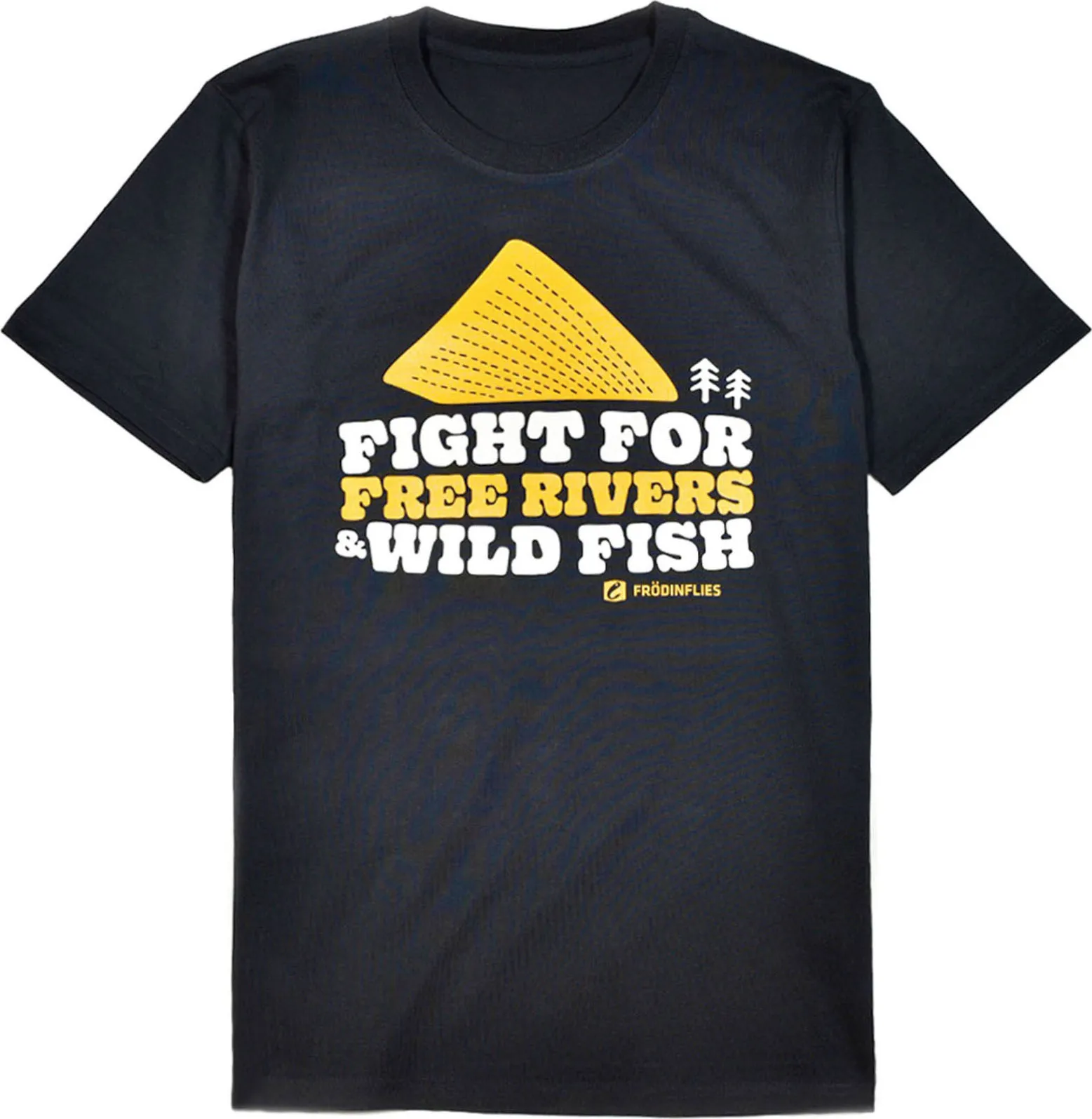 Frodin Flies Free Rivers & Wild Fish Hw T-Shirt Black Black