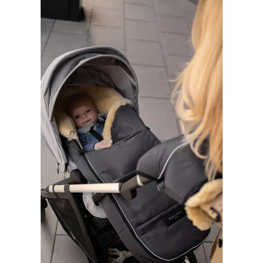 Werner Christ Baby Lammfellfußsack FLIMS stone