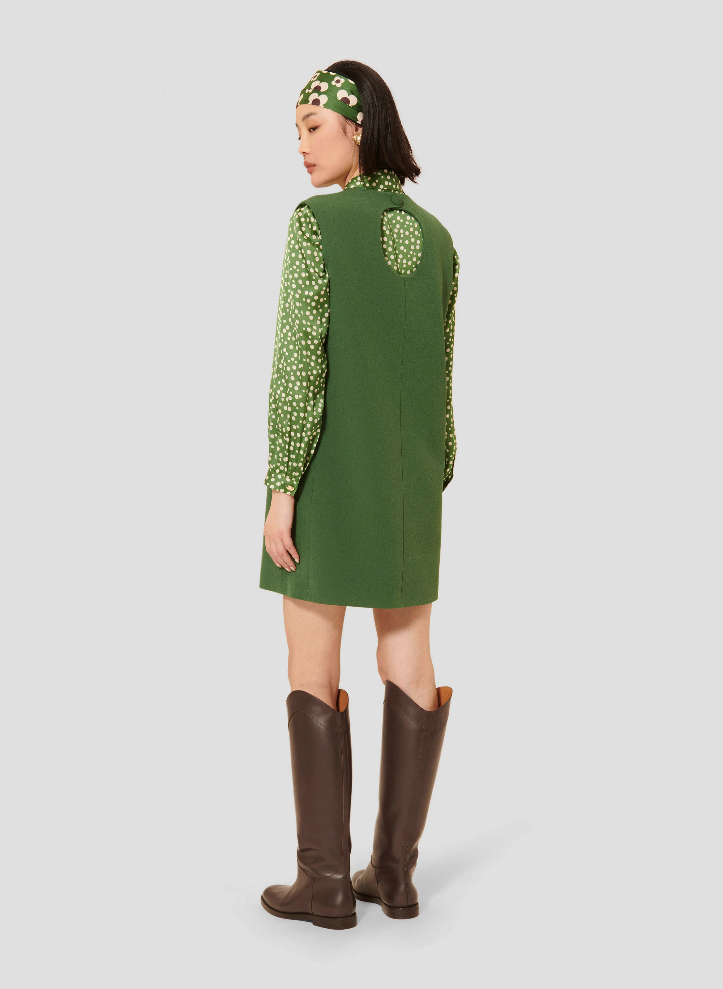 RINALDIE - Robe courte cintrée sans manches| Vert