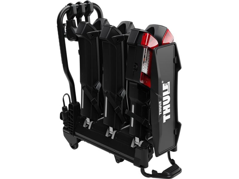 Thule Anhängerkupplungsträger EASYFOLD 3 Schwarz 3-Bike 3-Fahrrad-Anhängerkupplung Fahrradträger