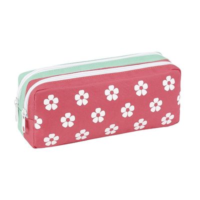 Trousse rectangulaire Flowers - 2 compartiments - multicolore - Viquel