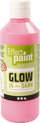 Selvlysende Maling - Fluorescerende Lys Rød - 250 ML