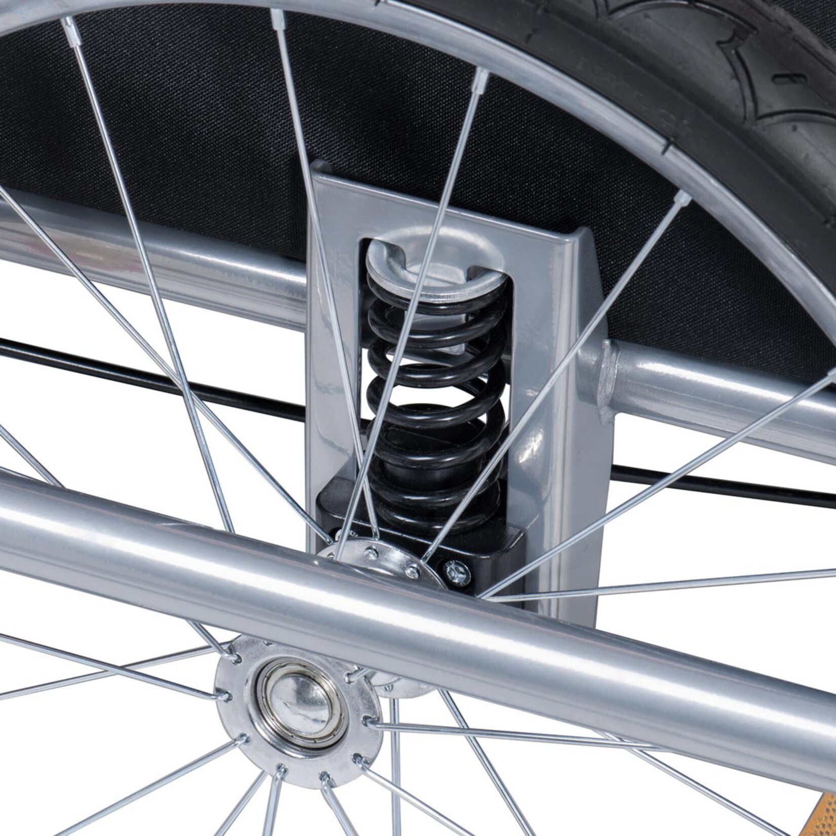 SAMAX 360° drehbarer Fahrradanhänger 2in1 Jogger - in Rot - Silver Frame