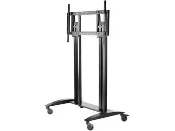 Peerless-AV SmartMount SR598 - Vogn med hjul - for fladt panel - aluminium - sort pulverlakeret - skærmstørrelse: 55