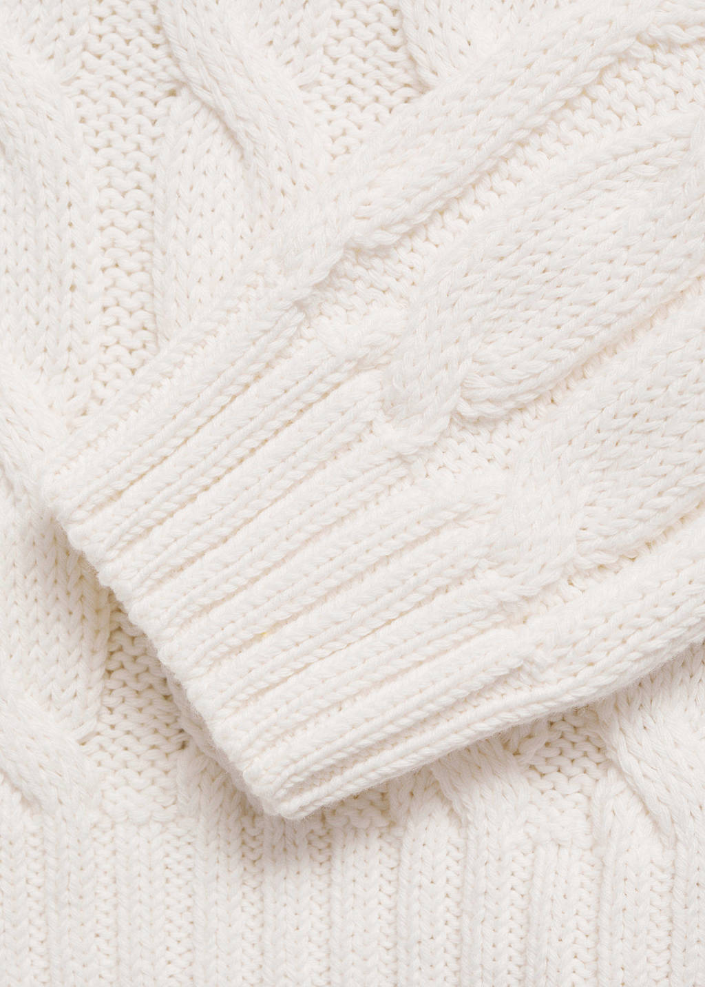 Mango Kids gebreide trui beige met kabels