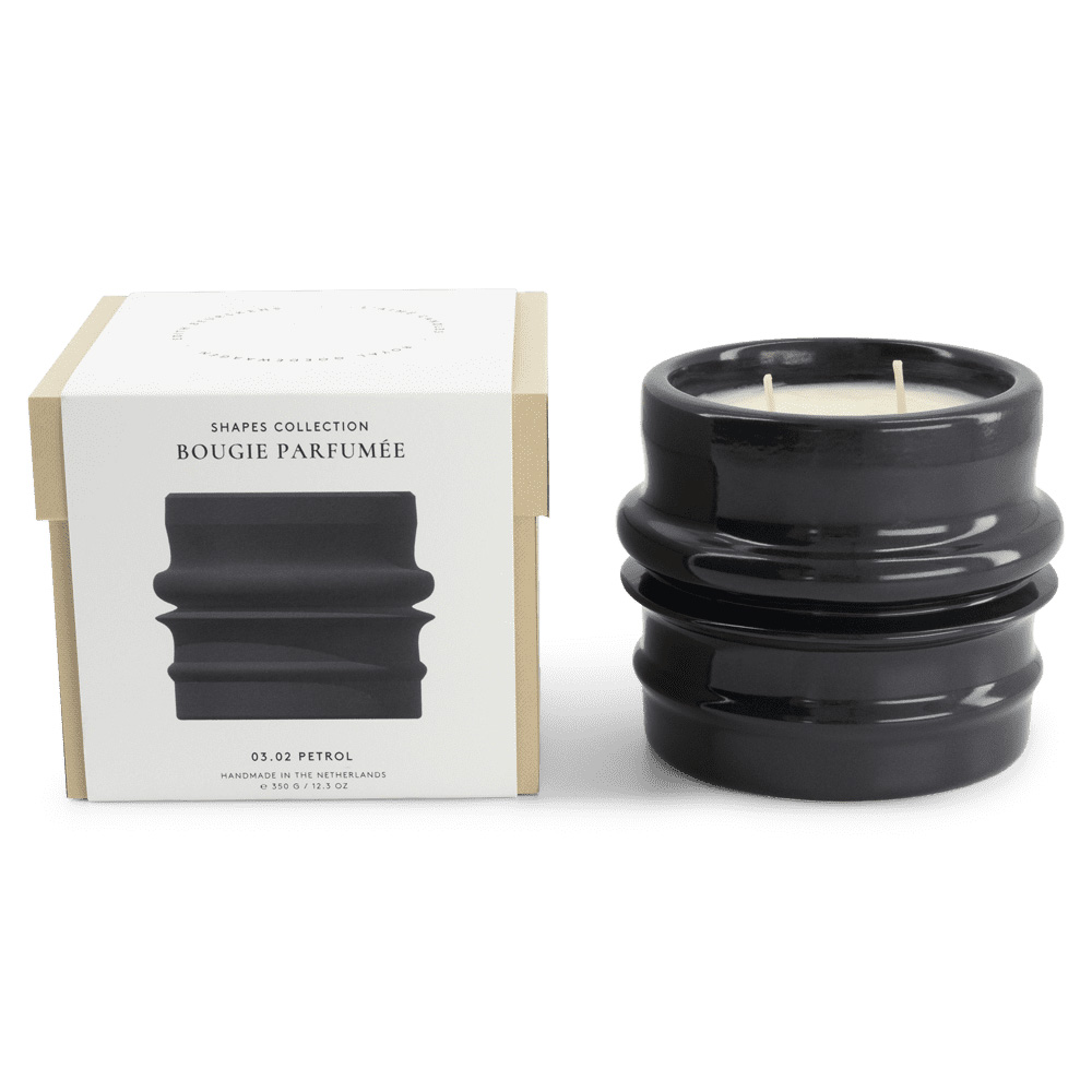 Kaars Shape 03.02 Candle & Happy lid Petrol Shape 03.02 Candle & Happy lid Petrol - Bois de Tonka