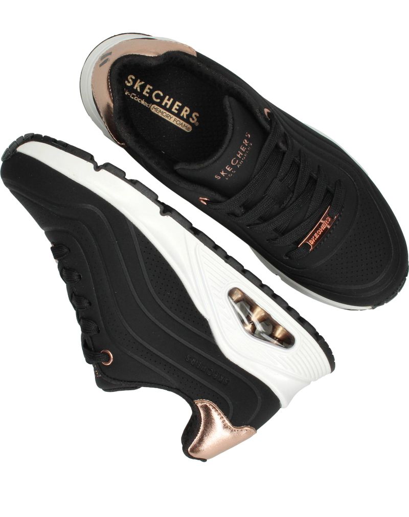 Skechers Uno Gen1 Shimmer Wave Sneakers Zwart Meisjes