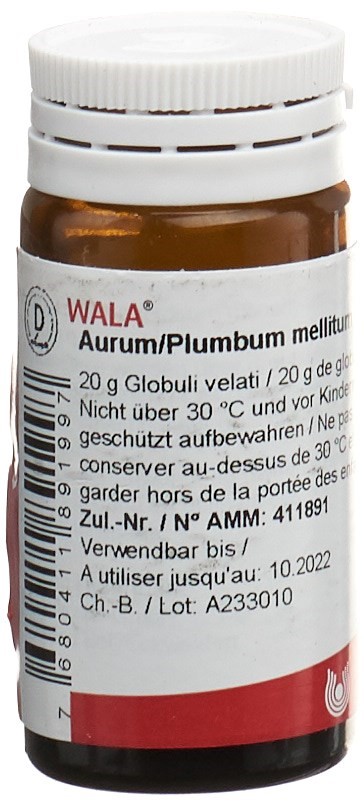 WALA Aurum/Plumbum mellitum comp.<br>20 g, Flasche, Globuli