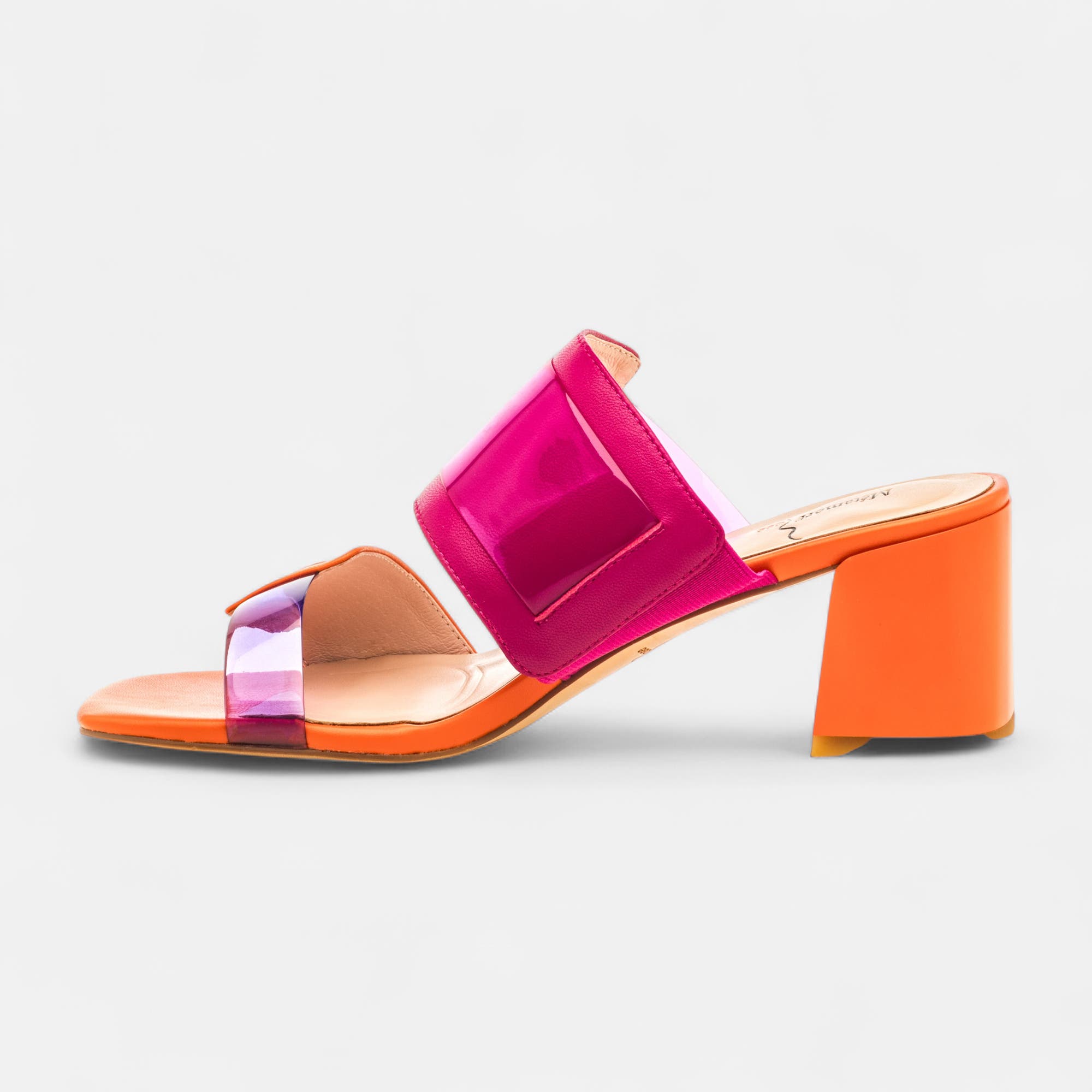 Mules à talon Femme fuchsia
