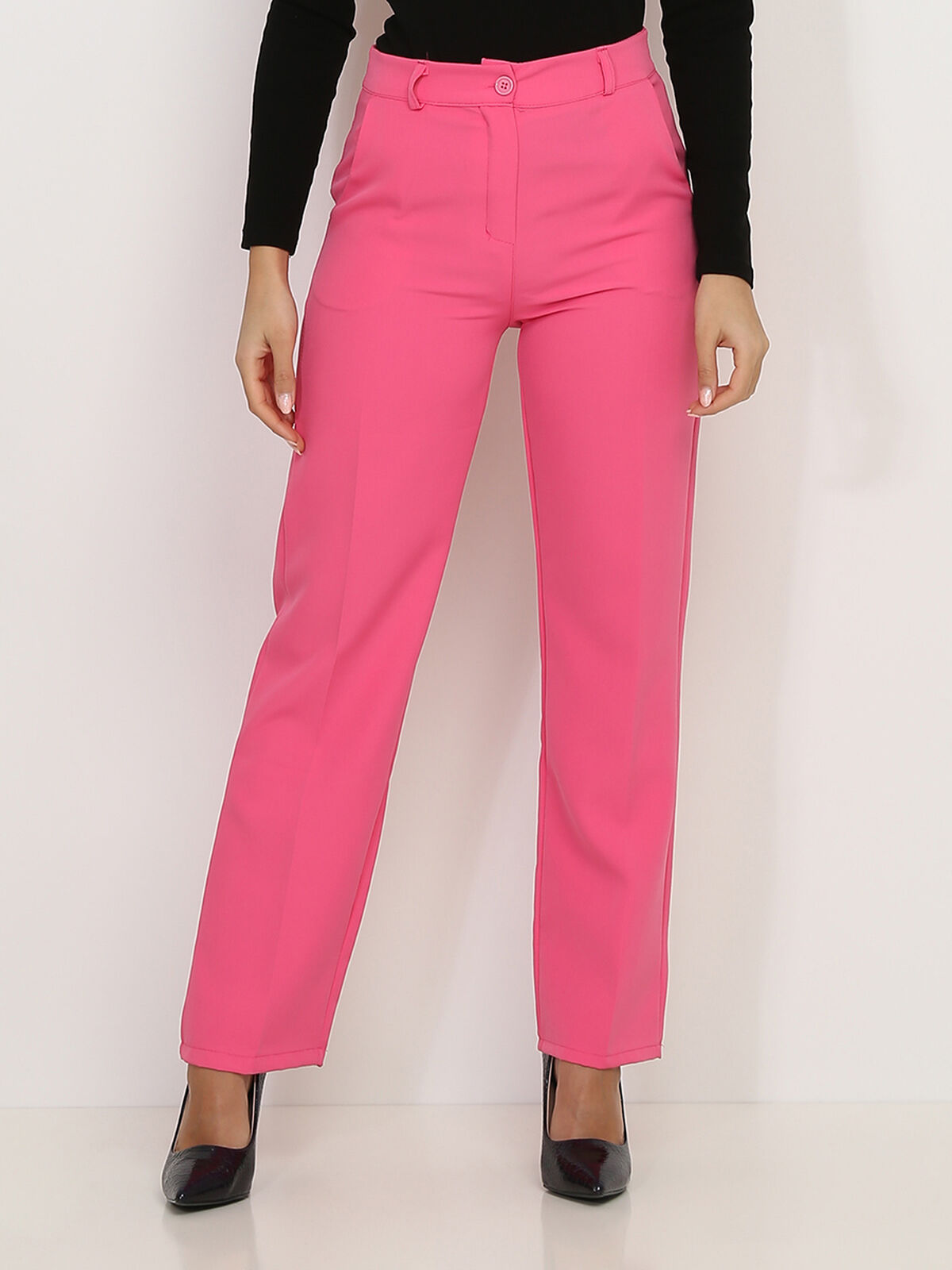 Pantalon classique droit- Fuchsia