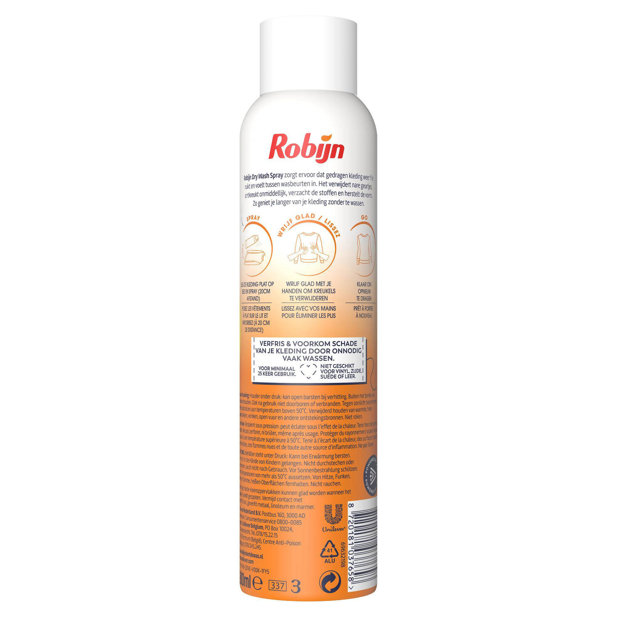 Robijn dry wash spray Original - 6 x 200 ml