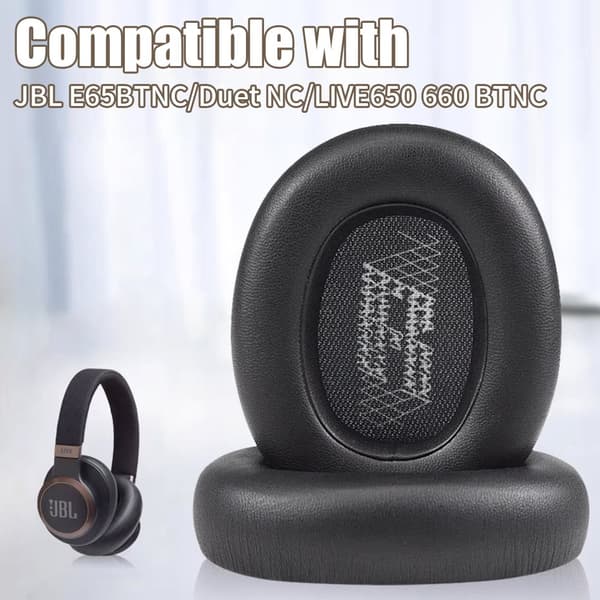 INF Øreputer for JBL E65 BTNC / Duet NC / LIVE650 660 BTNC 1 par Svart