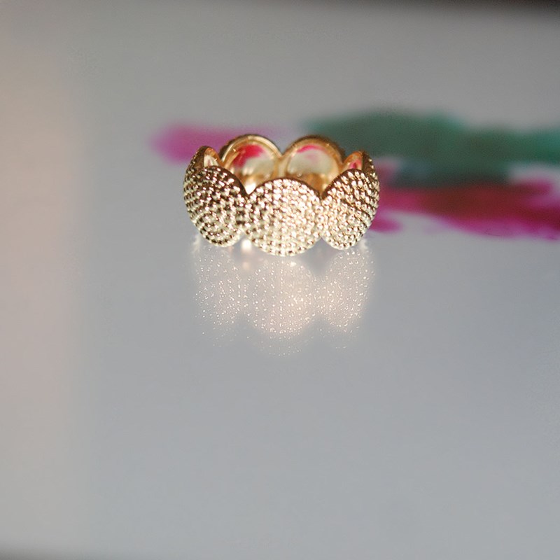 Bague plaqué or jaune HIBISCUS - Bijoux Privés Discovery