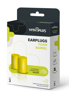 Vitaplus Earplugs Foam Barrel 3PR