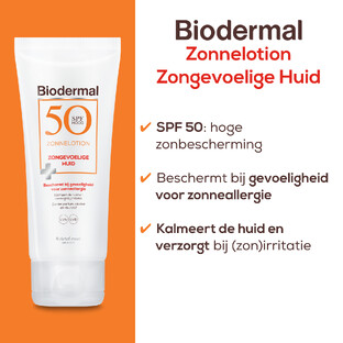 Biodermal Zonnelotion Droge Huid Spf50  , ook geschikt voor kinderen 100ML