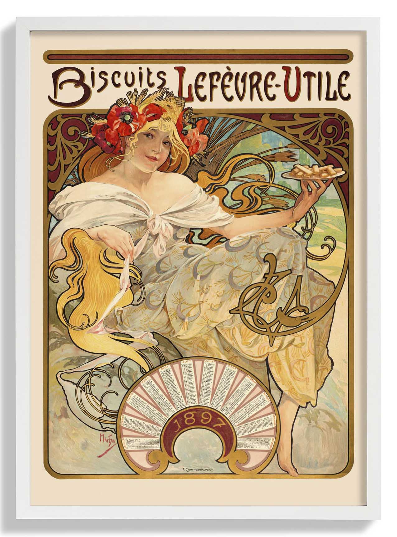 Kekse Lefèvre Utile von Alphonse Mucha