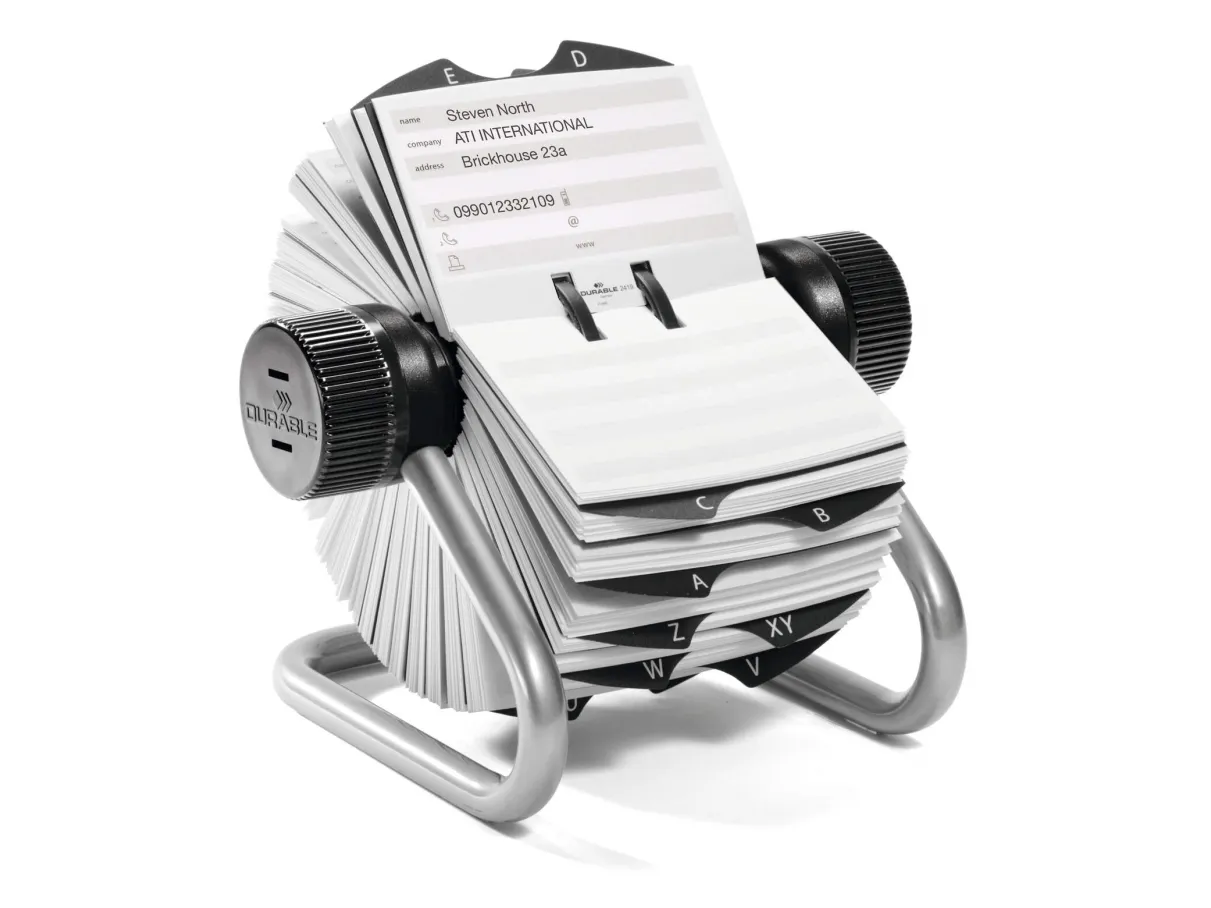 Rullekartotek Durable TELINDEX® silver