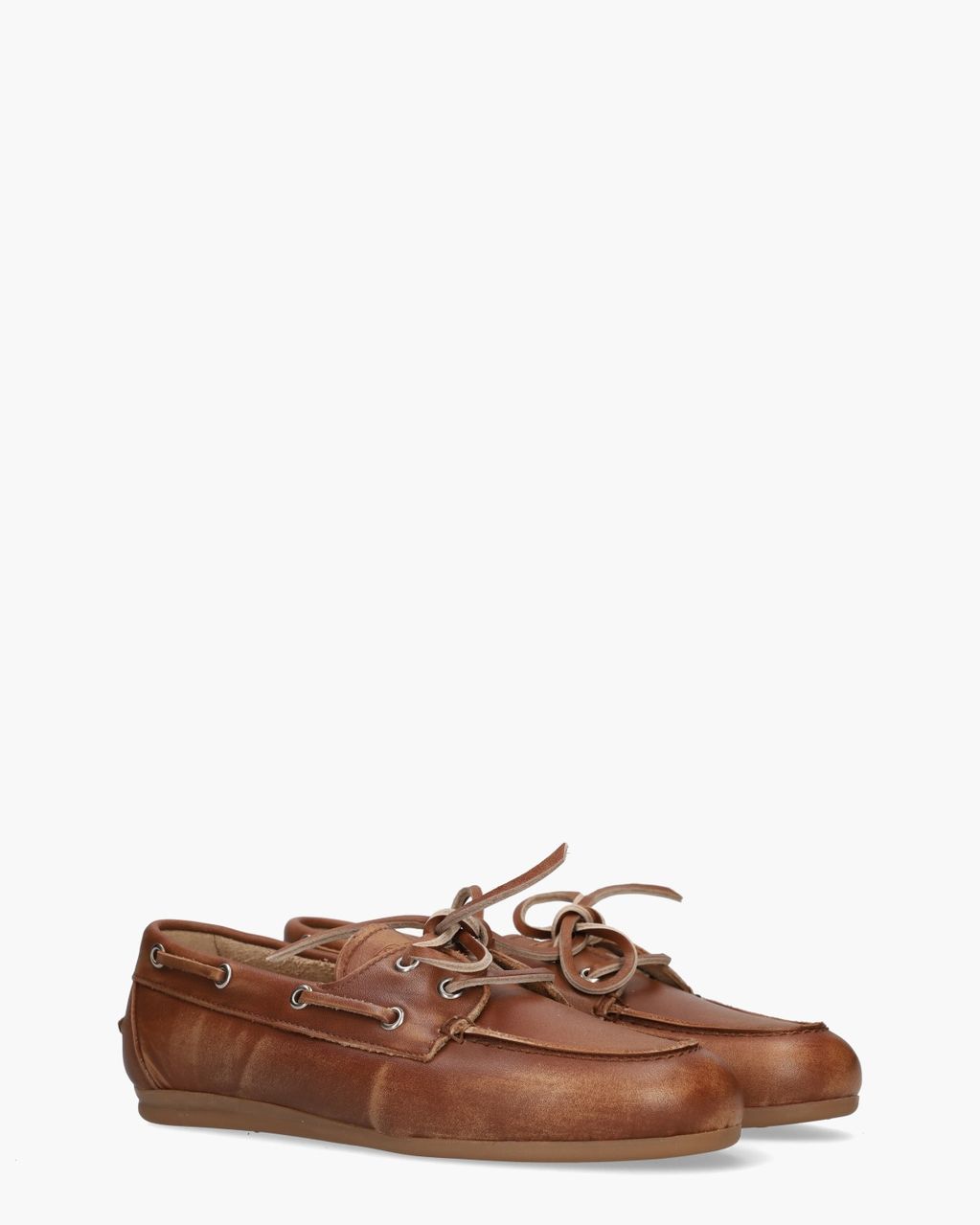 Posa Boat Loafer Cognac Dames Veterschoenen
