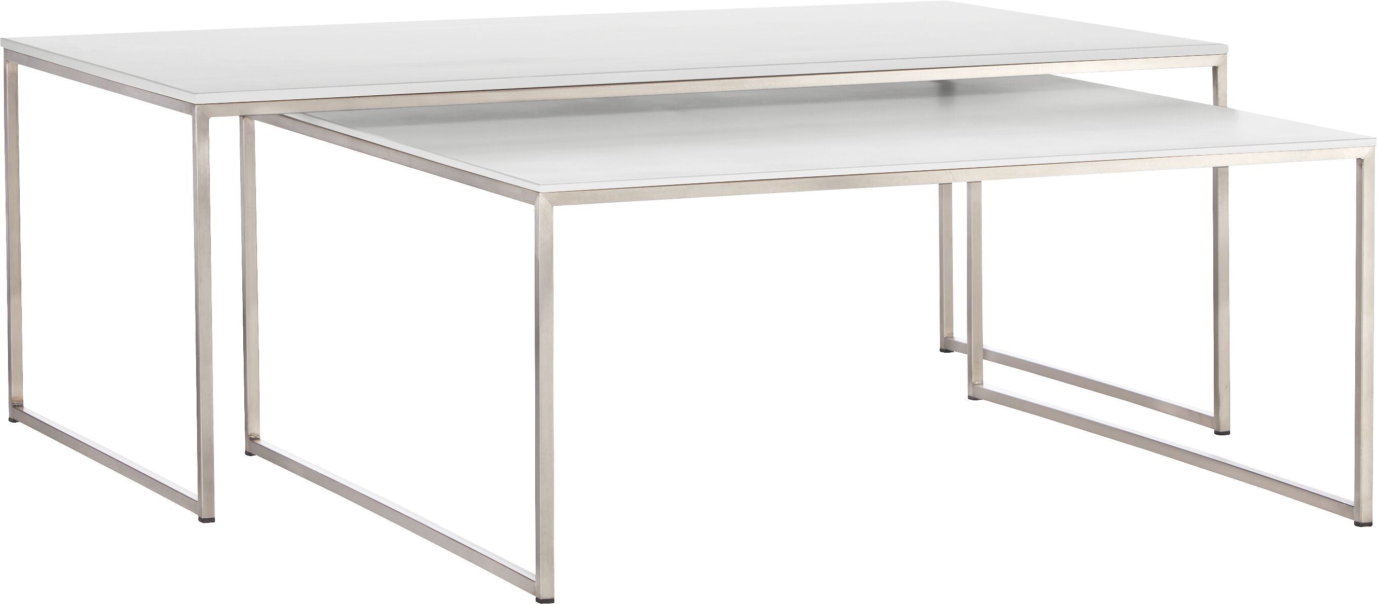 AVEA Salontisch - grau / Edelstahl / B: 120.0 cm x T: 70.0 cm x H: 44.0 cm
