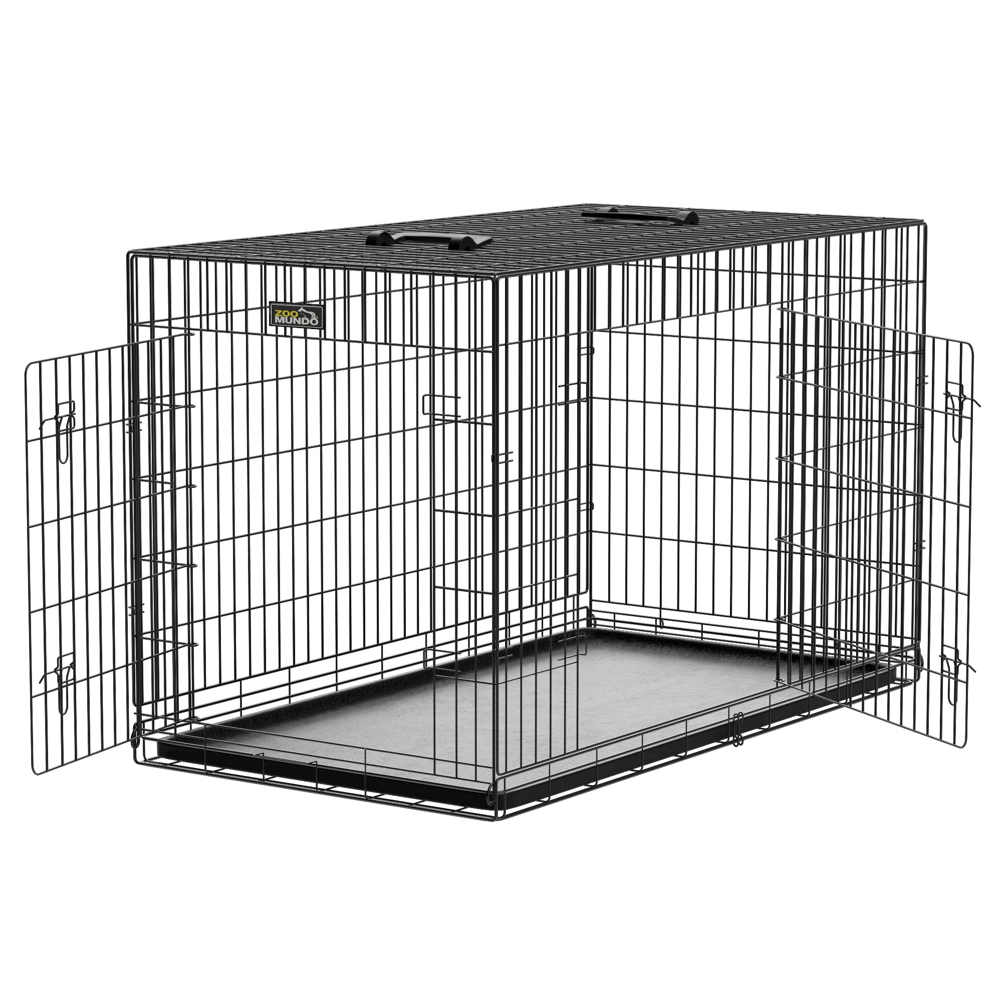 zoomundo Faltbarer Tierkäfig / Transportbox - Größe XXL - BLACK EDITION