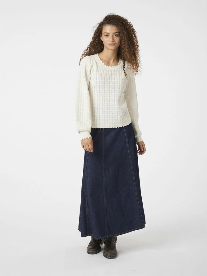 Neo Noir Raya Denim Skirt Dark blue