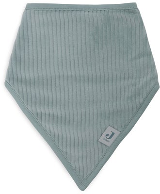 Jollein Velvet Rib Bandana Tøysmekker 2-Pakk, Sea Green/Ivory