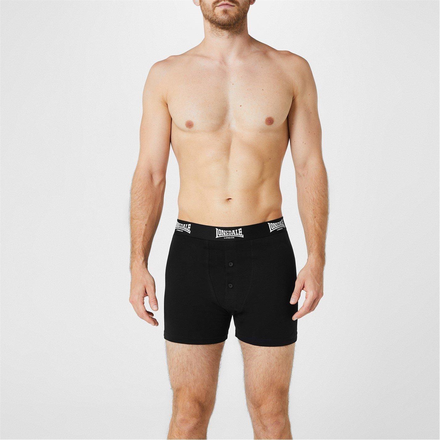 Lonsdale 2 Pack Boxers Mens