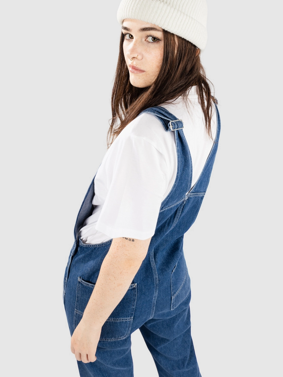 Carhartt WIP Bib Overall Straight Dungaree Jeans stone washed blue