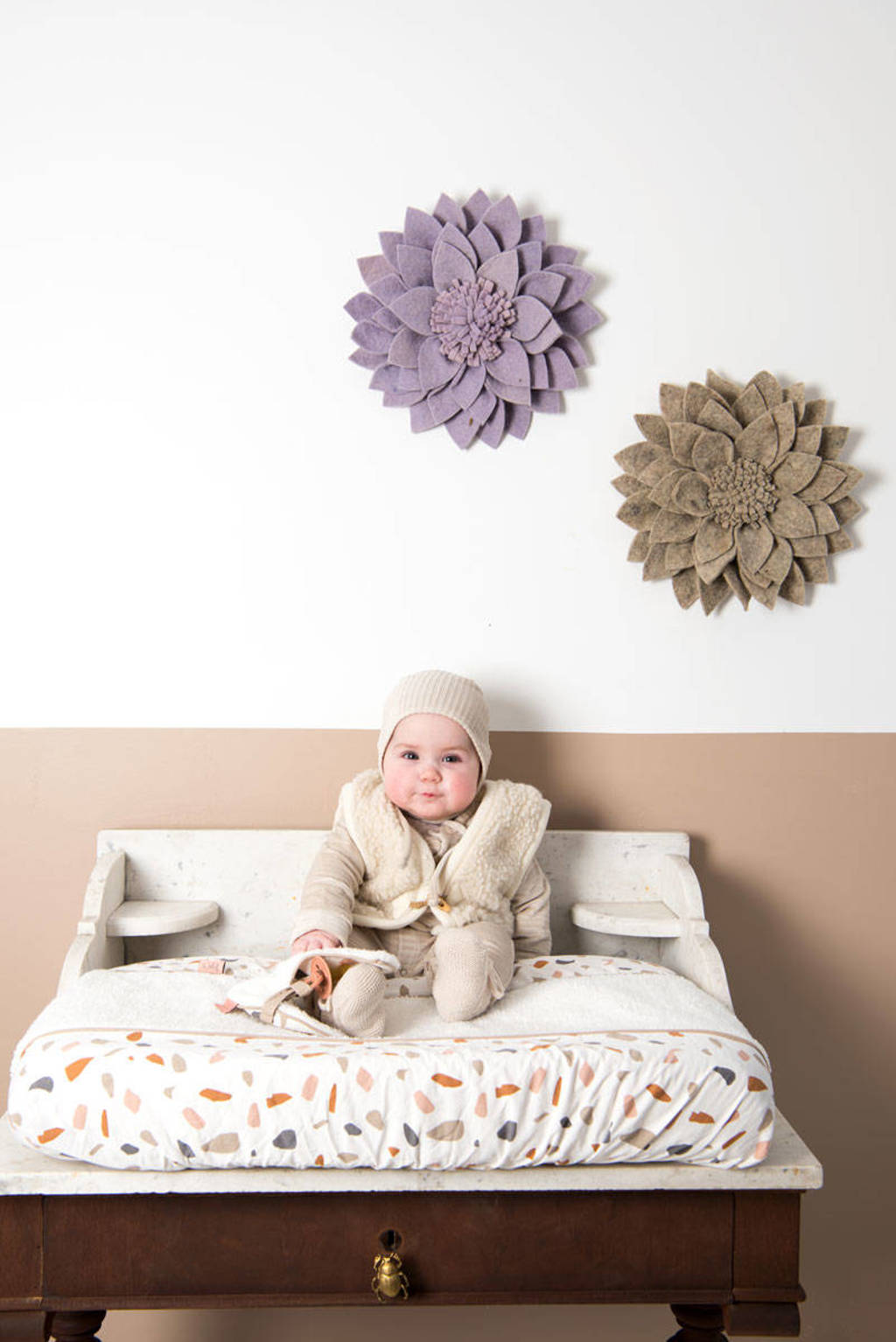 aankleedkussenhoes Colour your world 50x70 cm beige