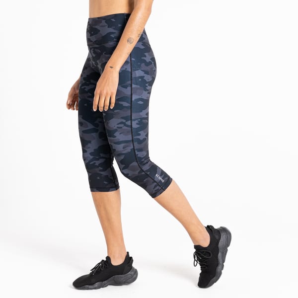 Collant running DARE 2B INFLUENTIAL 3/4 BLACK CAMO