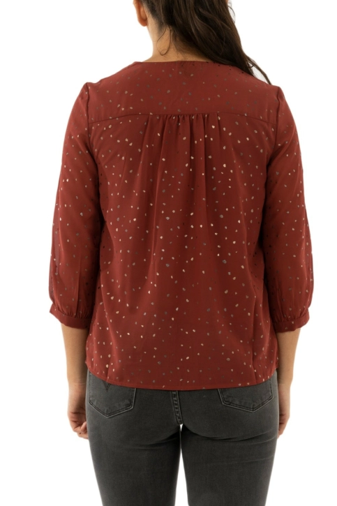 tee shirt manches longues Veromoda 10222136 junna marron