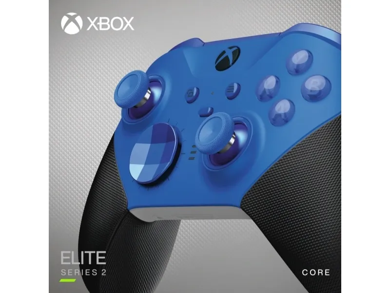 Microsoft Xbox Elite Wireless Controller Series 2 - Core - Gamepad - trådløs - Bluetooth - blå - for PC, Microsoft Xbox Series S, Microsoft Xbox Series X, Microsoft Xbox One, Android, iOS