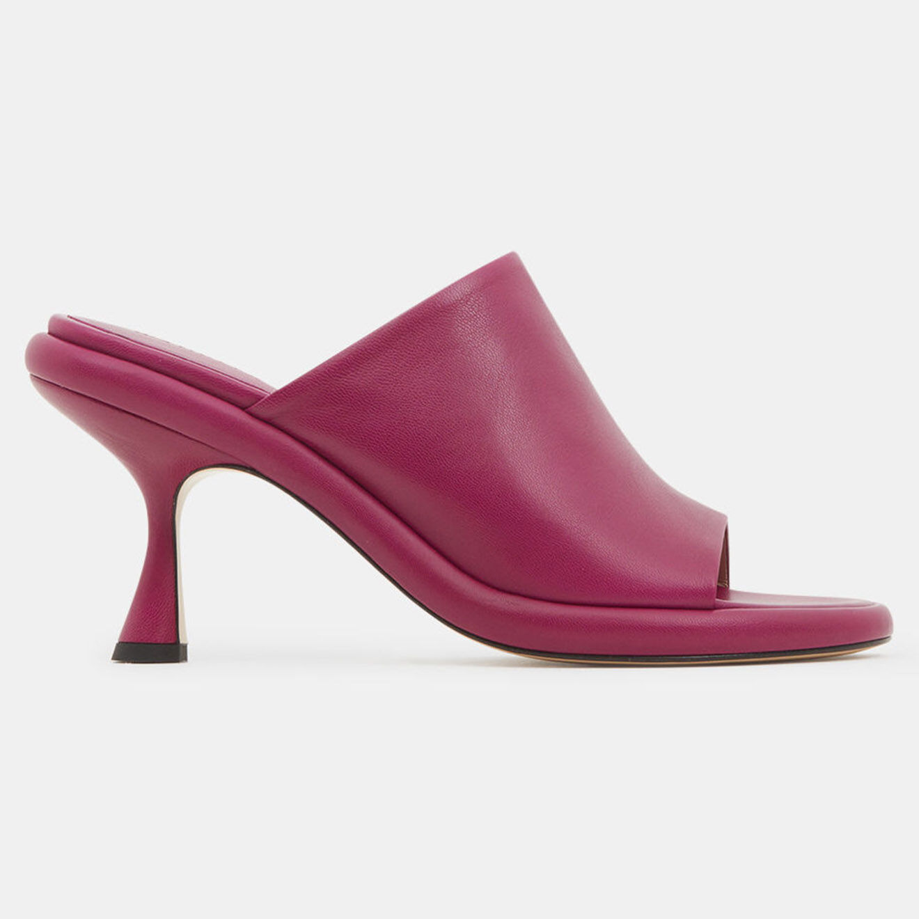 Wandler Mules en Cuir June rose foncé - Talon 7 cm