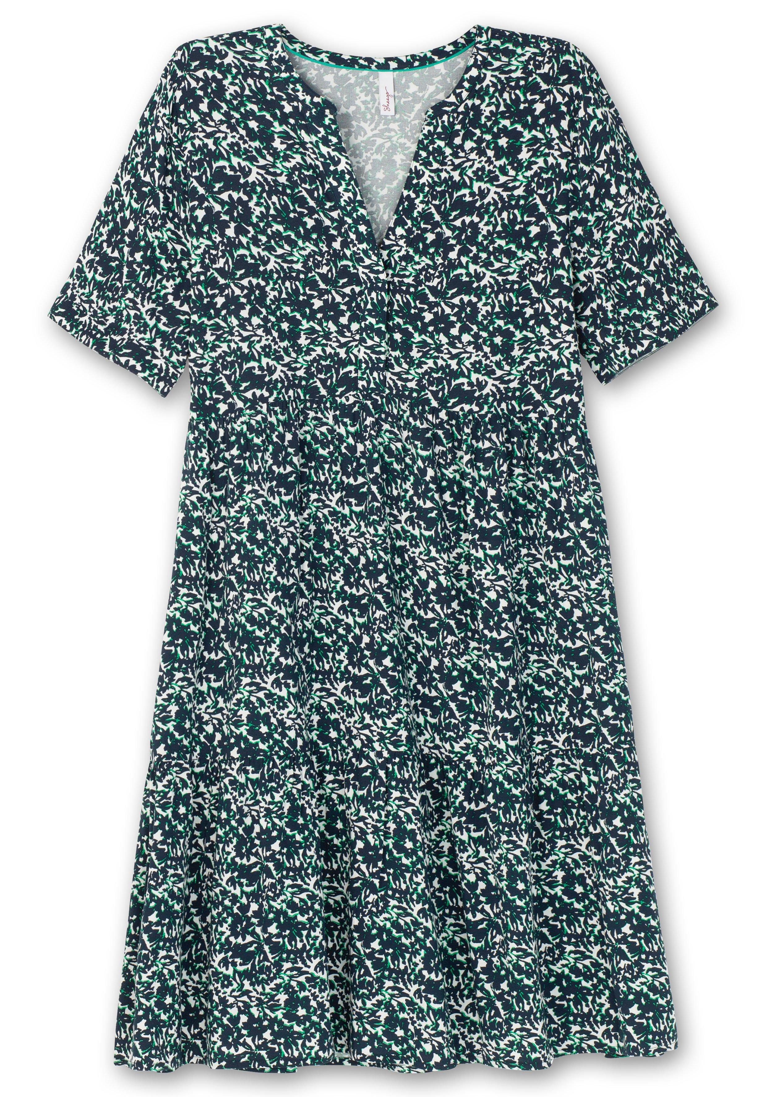 Kleid in A-Linie, mit floralem Alloverprint