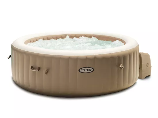 Kit spa gonflable Intex PureSpa Sahara rond Bulles 4 places + Kit d'entretien