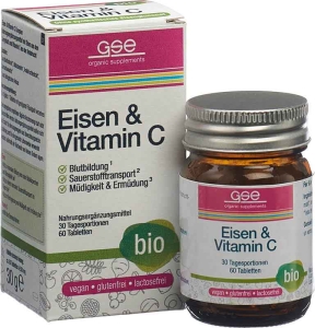 GSE Eisen + Vitamin C Complex Tabletten Bio, 60 Stück