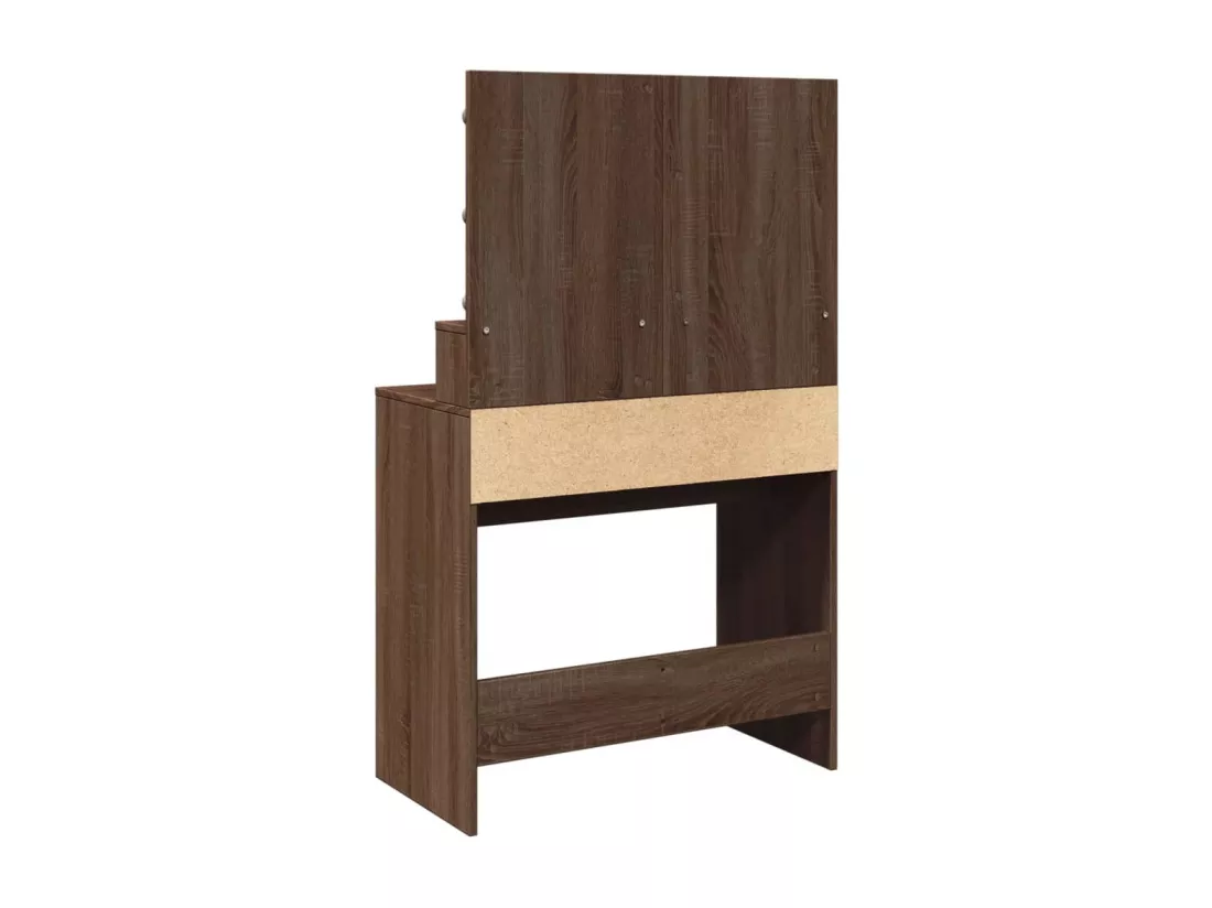 Coiffeuse avec LED chêne marron 80x41x134,5 cm