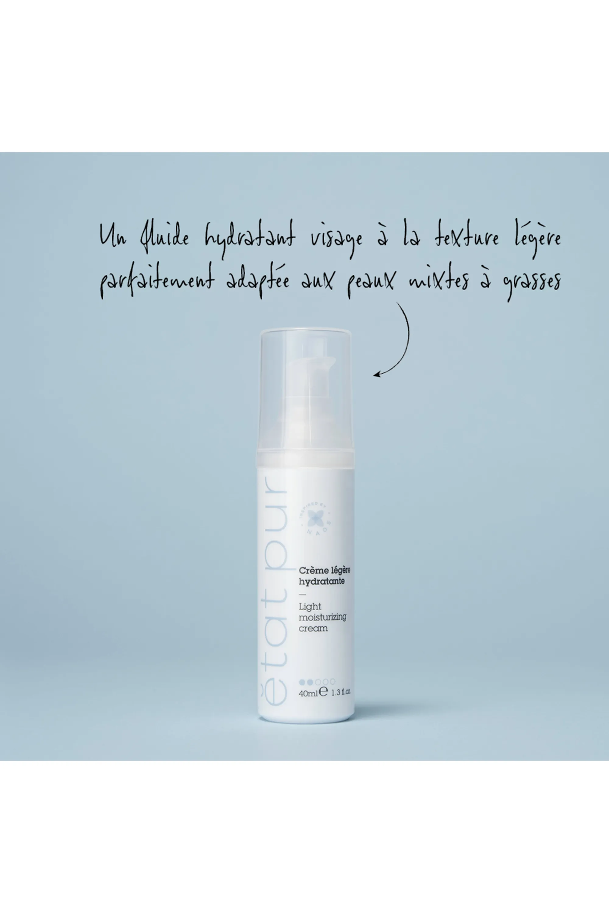 Etat Pur Crème légère hydratante visage et cou-40 ml