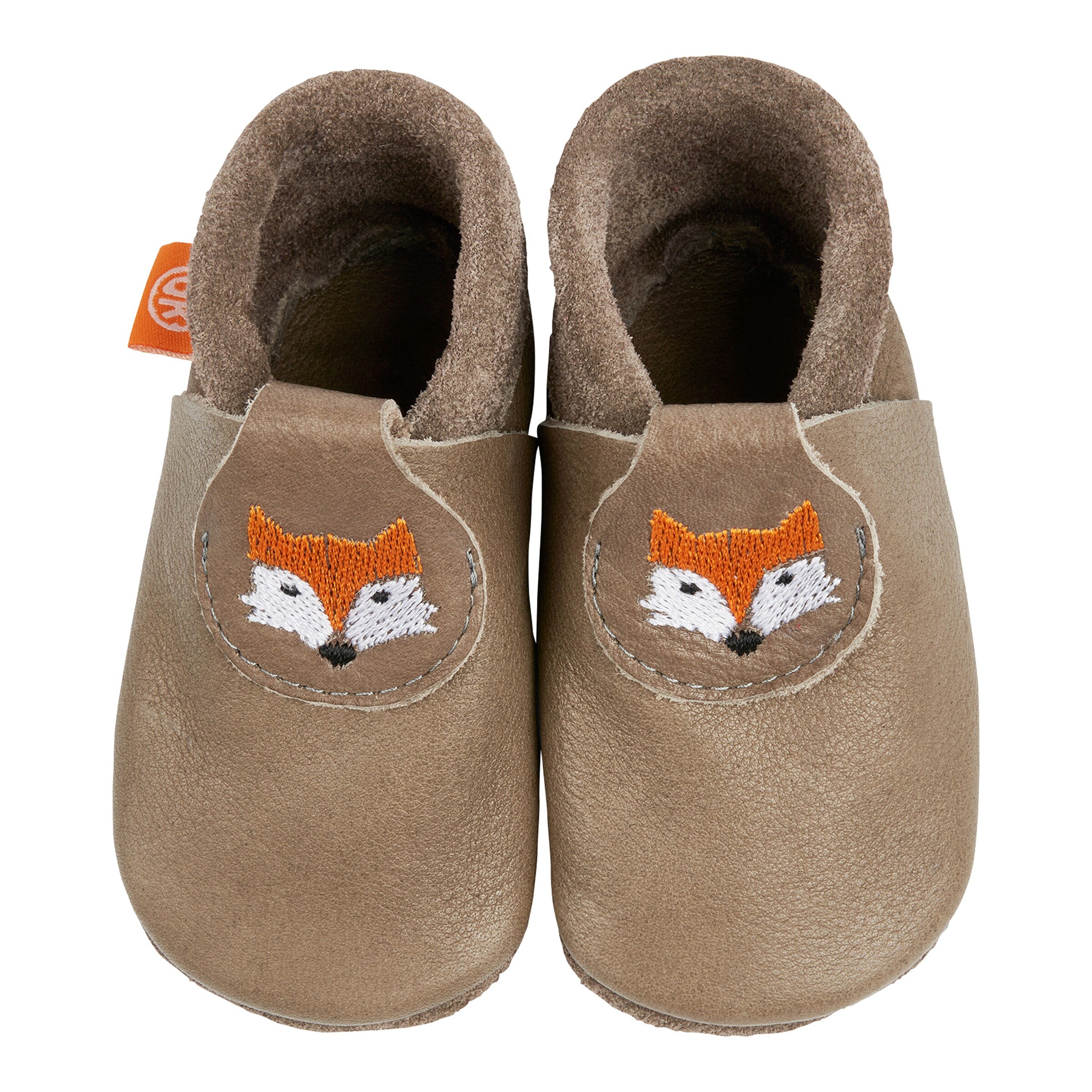 Orangenkinder Krabbel- und Hausschuhe Fuchs braun