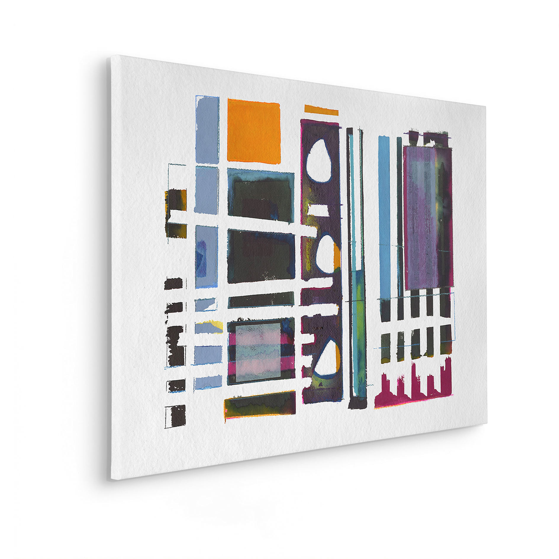 Keilrahmenbild DIFFICULT PUZZLE - bunt - 60x90 cm