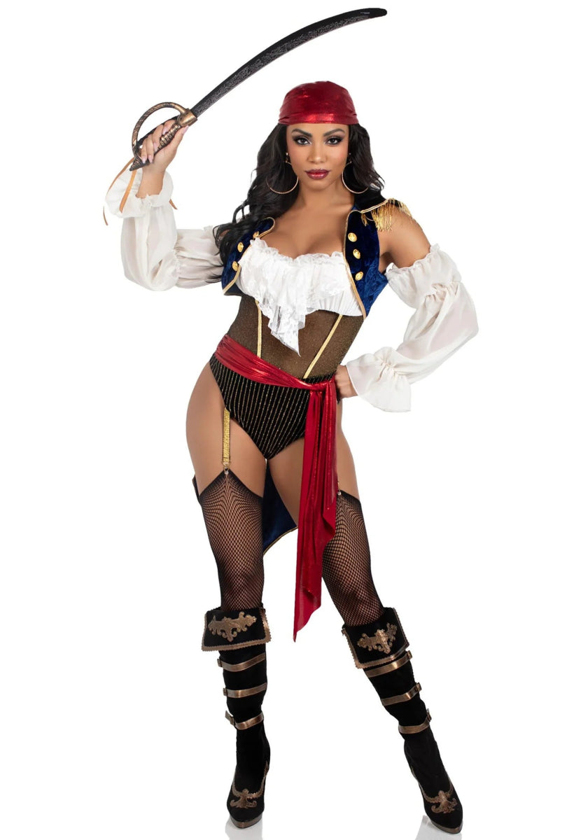 Piratenpak Dames Bodysuit Leg Avenue