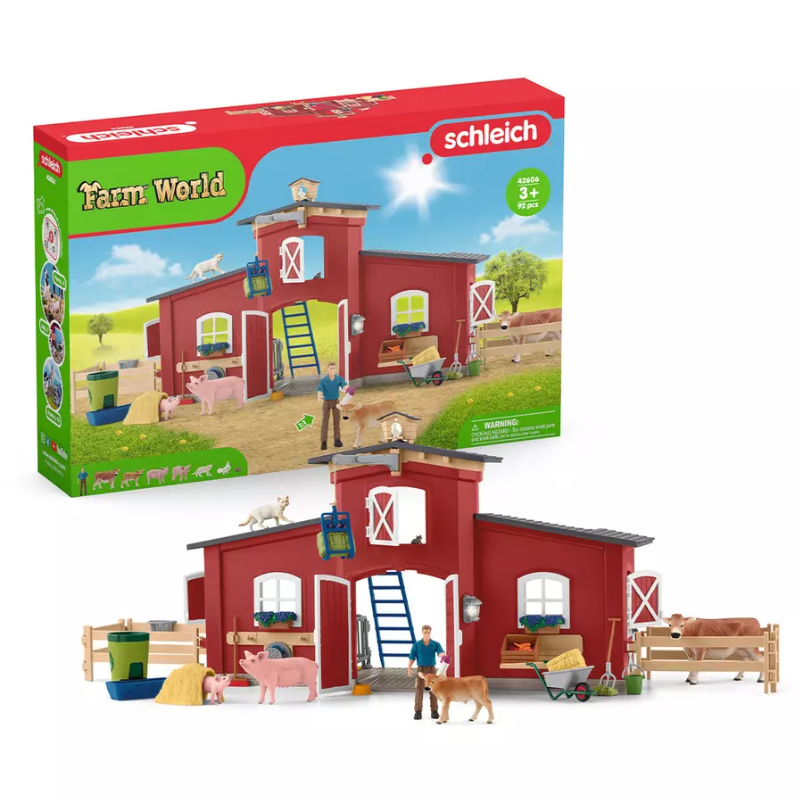 schleich® Farm World Große Farm mit Tieren und Zubehör 42606