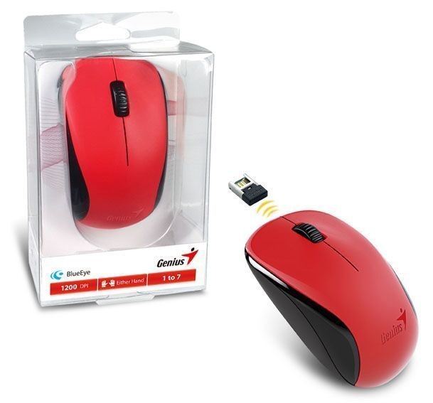 SOURIS GENIUS NX-7000 ROUGE 1200DPI SANS FIL OPTIQUE USB PC