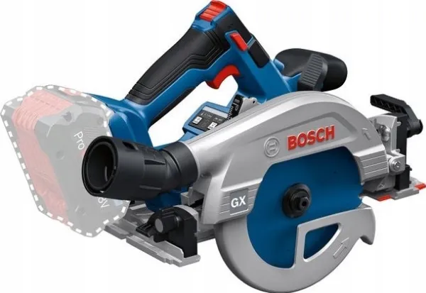 Bosch cordless portable circular saw GKS 18V-57-2 GX Professional solo, 18Volt (blue/black, without battery and charger, in L-BOXX) - SOLO
