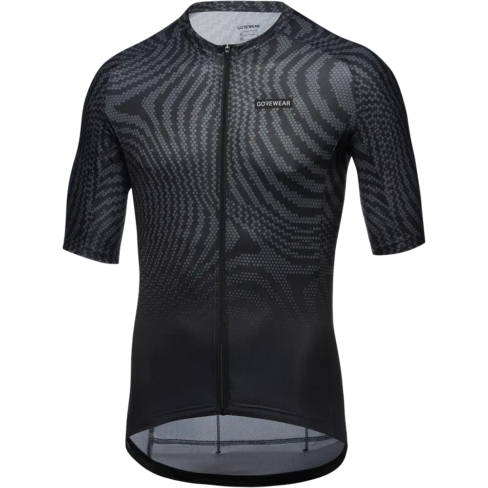 GORE Wear Spirit Moire Fietsshirt Korte Mouwen Zwart/Grijs Heren