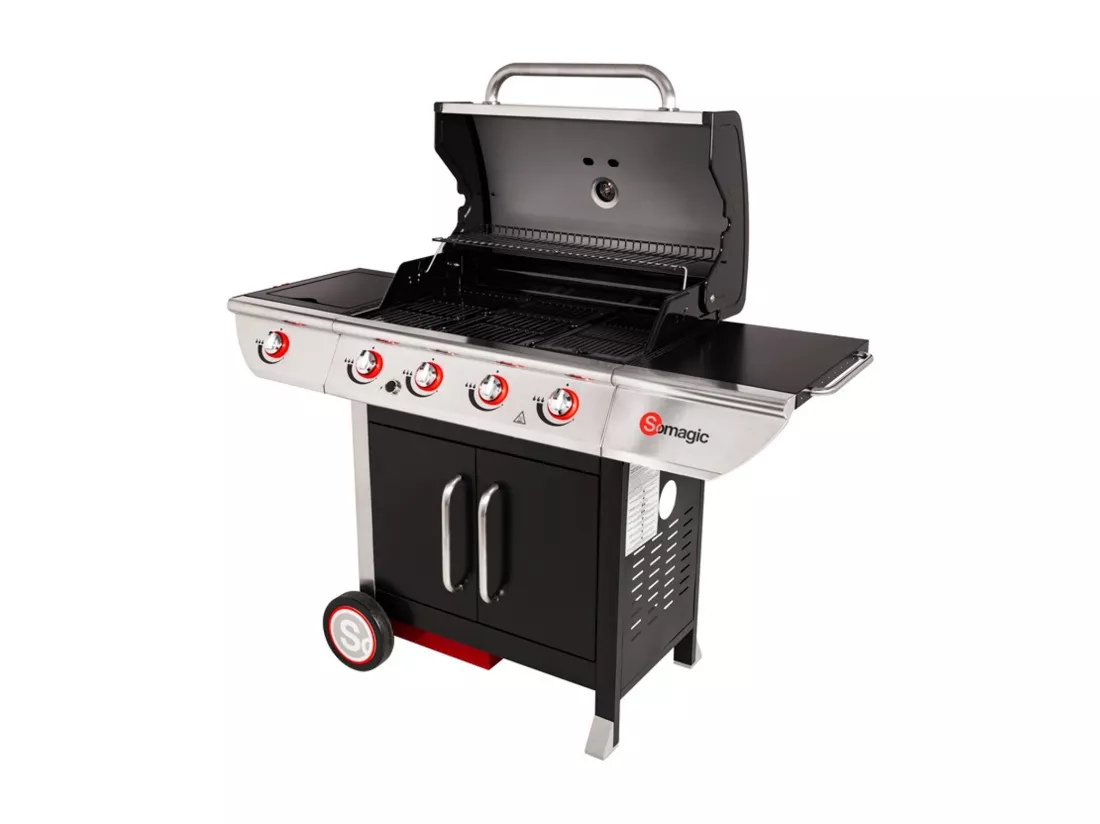 Barbecue au gaz MANHATTAN 450GPI - 4 brûleurs + réchaud 14kW - SOMAGIC